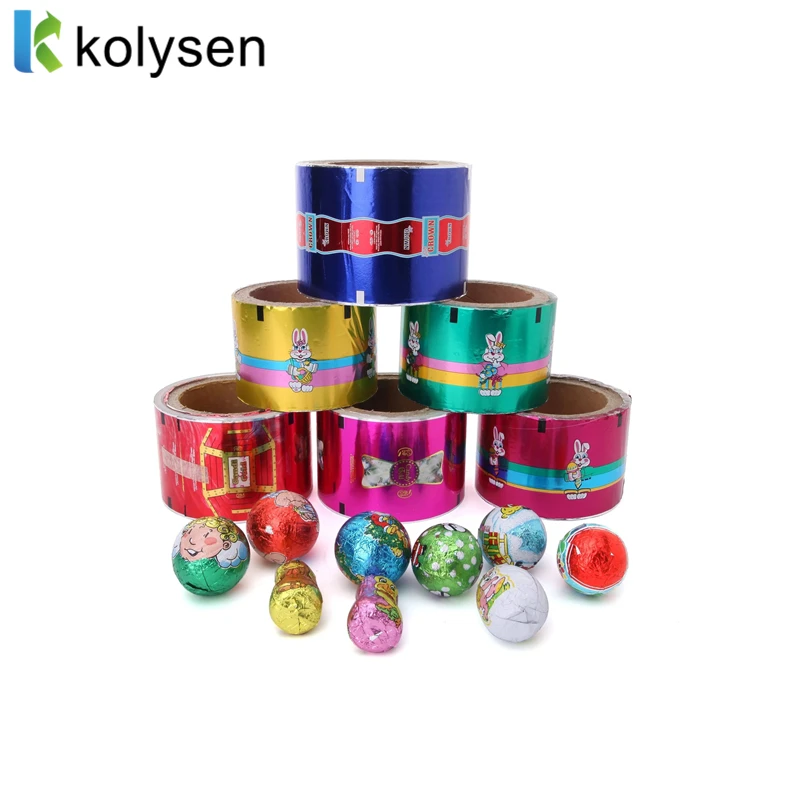 China Factory Customized Printing Chocolate Wrapping Paper Aluminum Foil Wholesale Easter Egg Foil Wrap