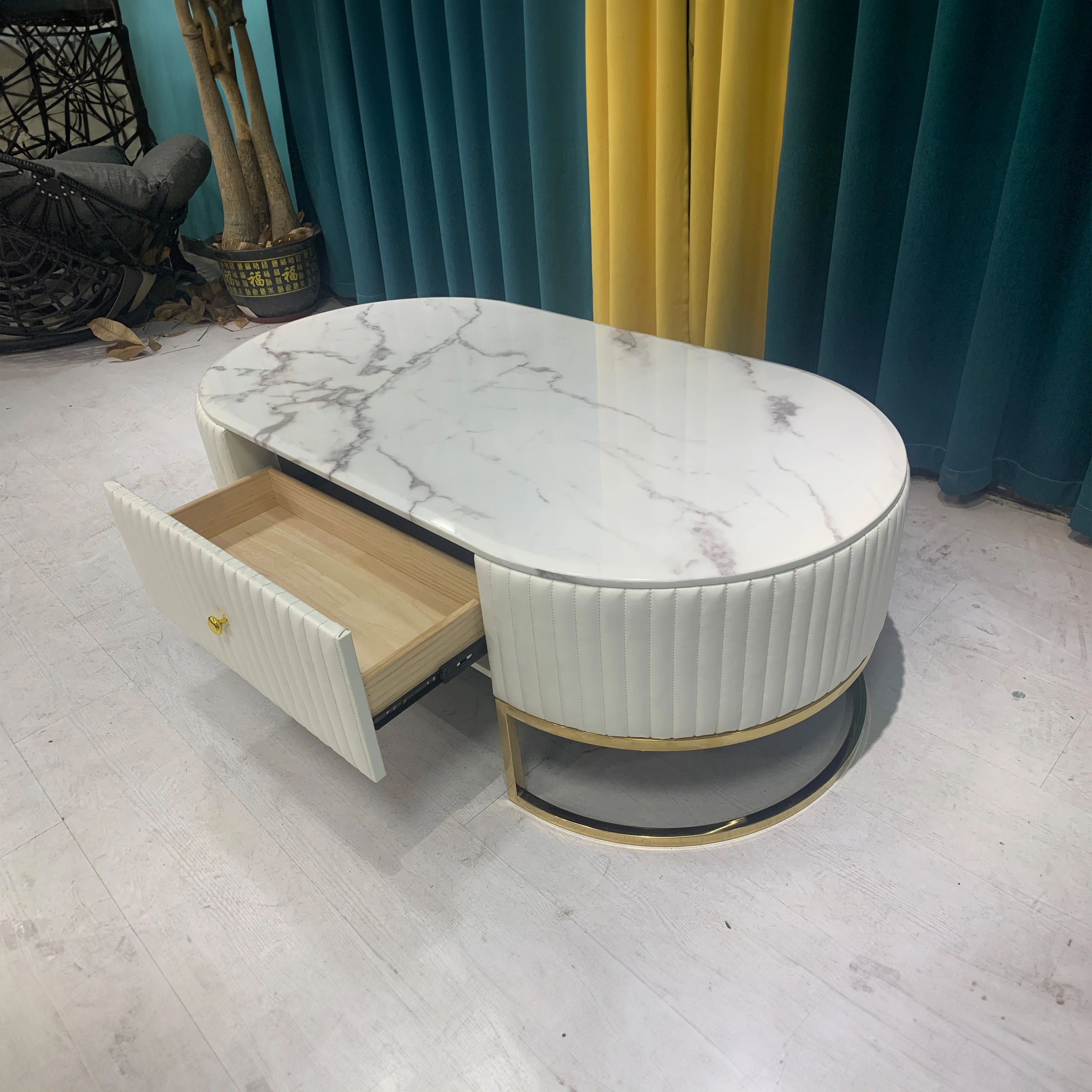 Modern Luxury Home Furniture TV Stands and Coffee Table Set Media Console TV Cabinet for Living Room