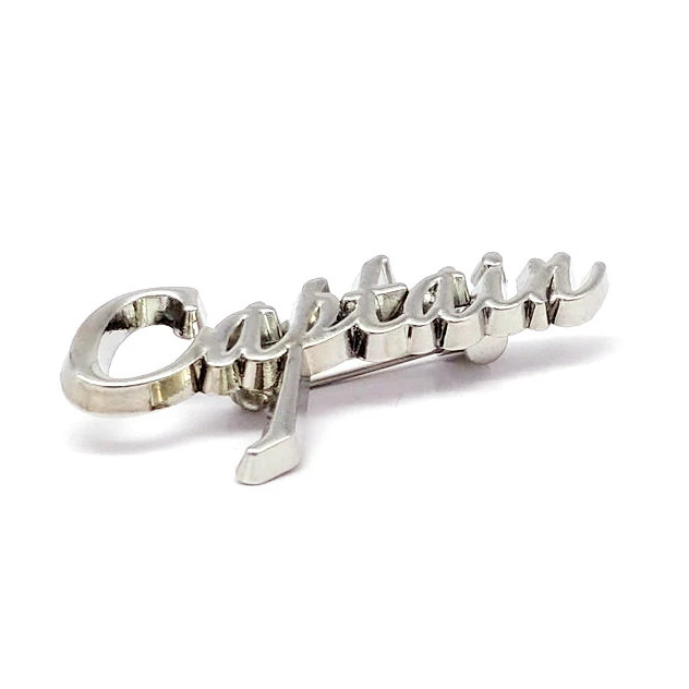 Custom Metal Personalized Pattern logo Enterprise English Letters Safety Pin Brooch
