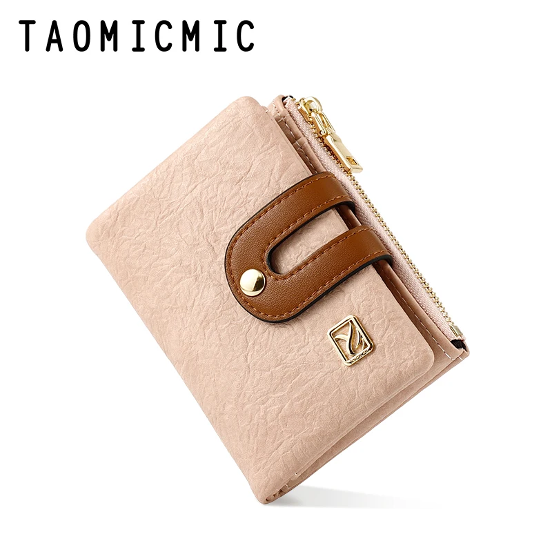 TAOMICMIC women's short wallet multi-function buckle multi-card purse