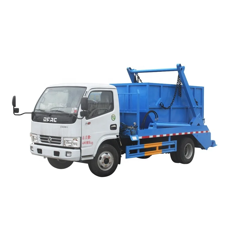DFAC small 4cbm skip loader arm roll on roll off container garbage truck