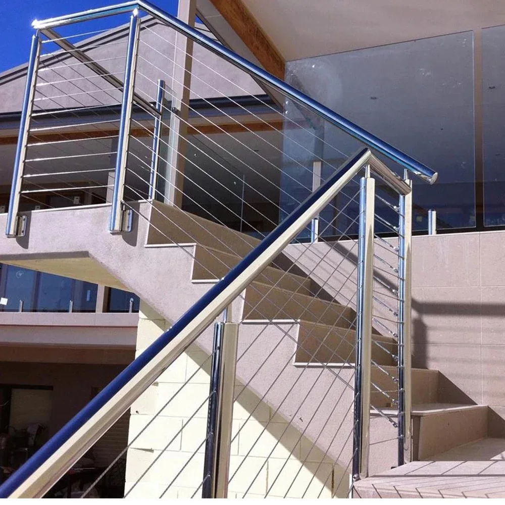 20 year experience factory sell directly Staircase Handrail Stainless Steel Cable Railing