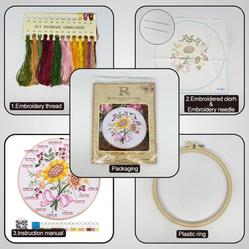Hand Embroidery Orna Diy Cross Stitch Kit Print Hand Embroidery