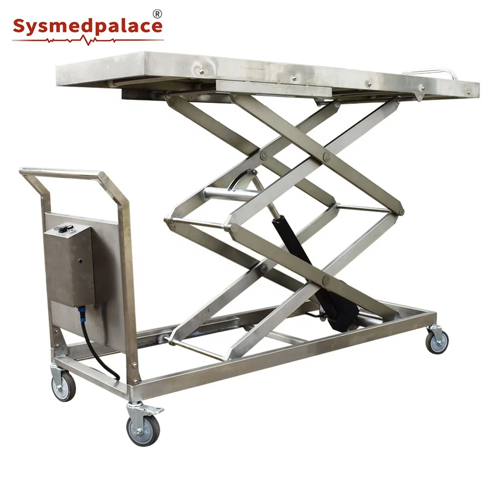 Factory Price Transport Corpse Morgue Trolley Autopsy Lift Mortuary Body Lifting Trolley