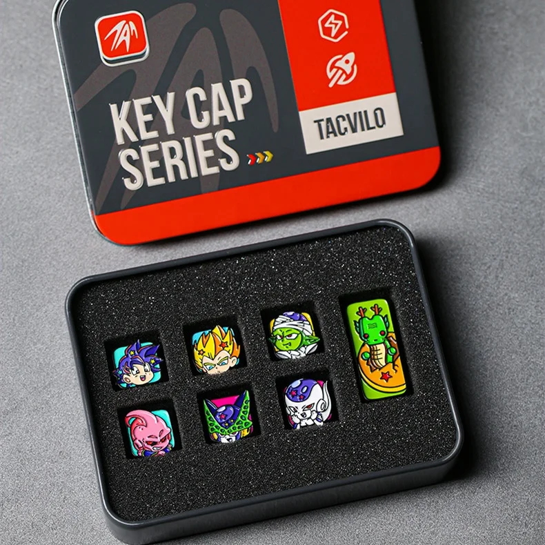 Personality Anime Dragon Ball Aluminum Alloy Metal Keycap 1U 2U Mechanical Keyboard Keycap For Cherry MX Switches