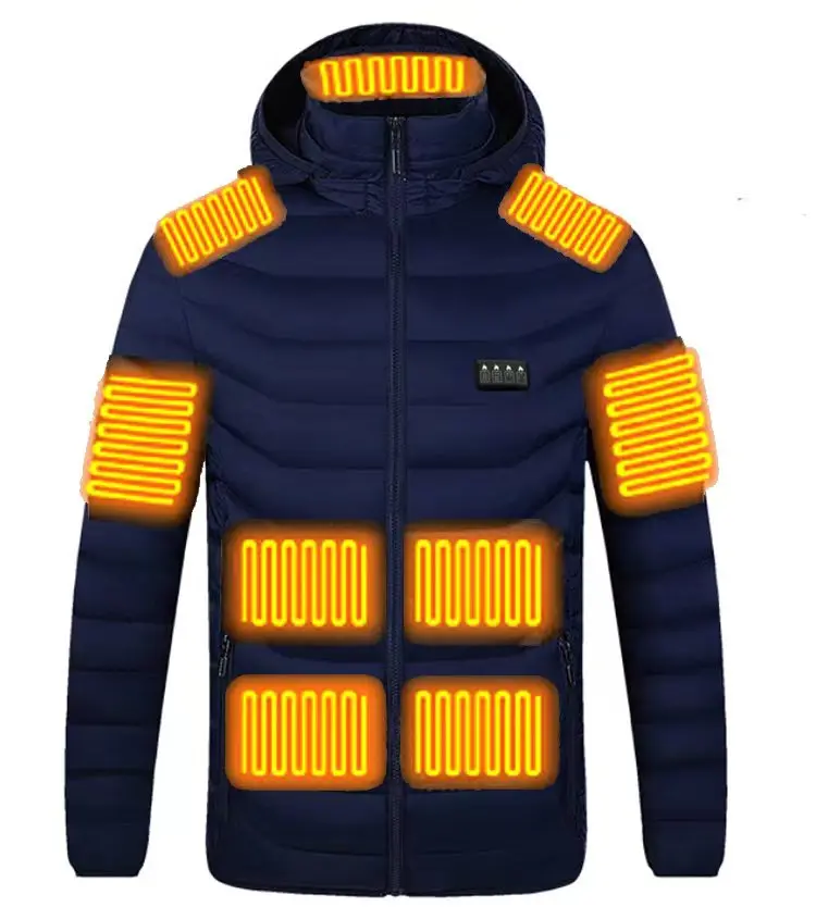 Заводская поставка, настраиваемая одежда с подогревом Zone tech, мужская куртка большого размера с регулируемой температурой и электрическим подогревом