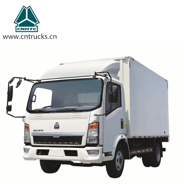 Light Duty SINOTRUK HOWO 116HP 160HP 4x2 Delivery Van Box Cargo Trucks