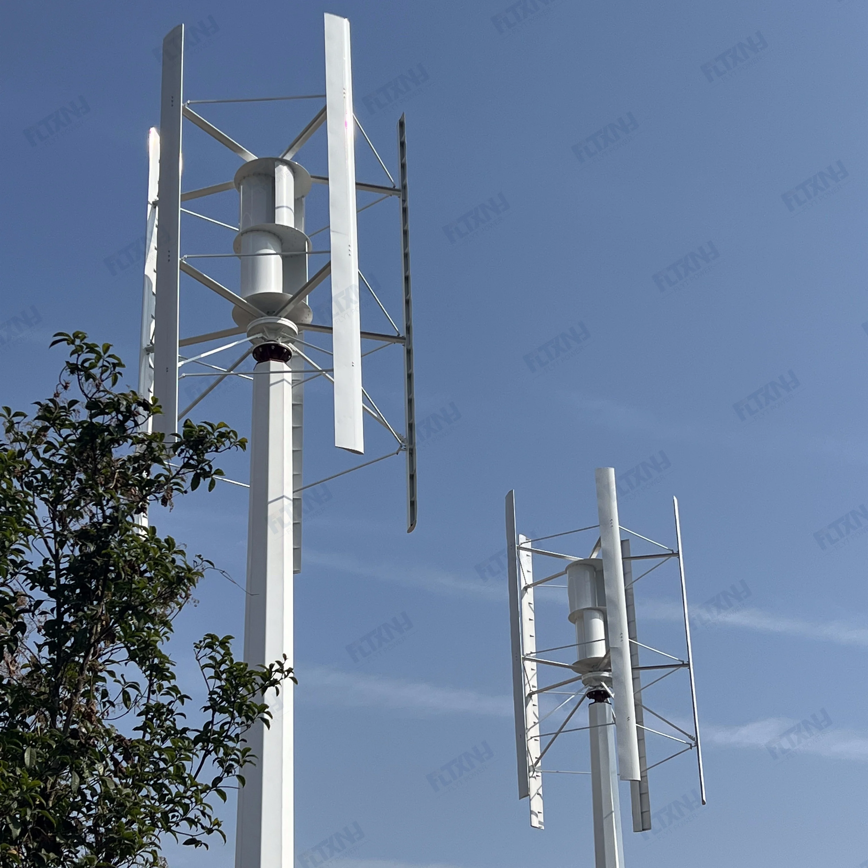 FLYT Power Vertical axis wind turbine  1kw 5kw 10kw 96V 120v 220v 380v magnetic levitation complete system for home