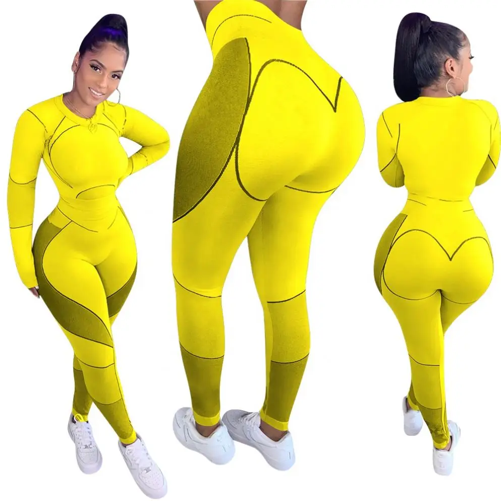 2021 Lovely love  two pieces suit sets active wear yoga pants sports gym wear