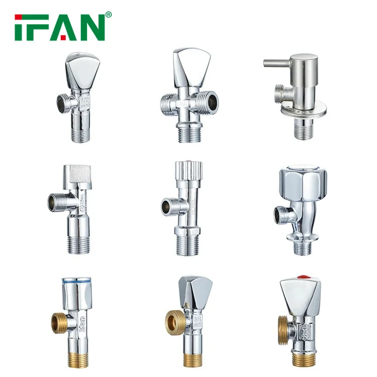 IFAN Good Price Brass Chrome Plated Angle Valve 1/2 Inch Brass Angle Stop Valve Forged Angle Valve
