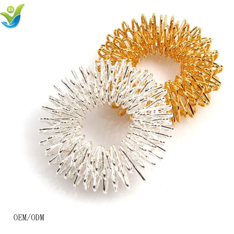 Portable Carbon Steel Finger Acupressure Massage Ring Acupuncture Therapy Health Care Relaxation finger massager