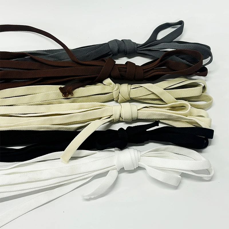 CQ Factory Custom Length Macrame Elastic Bungee Cord 100% Cotton Soft Polyester DIY Garment Rope Flat Coated Braided Braided