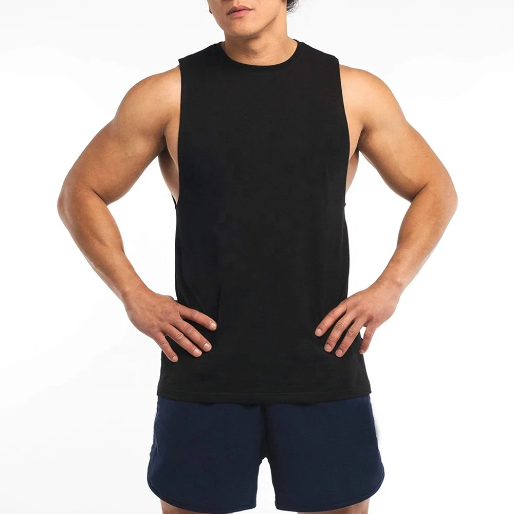  Мужские майки из хлопка и полиэстера на заказ тренировочная майка с y-образной спинкой