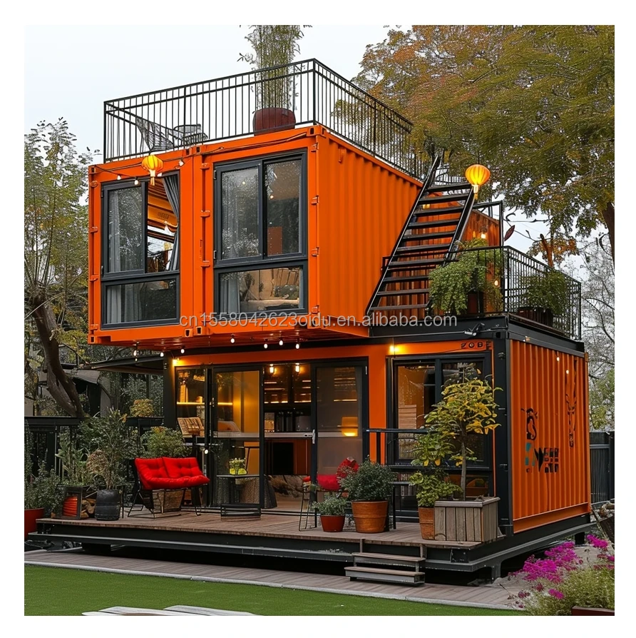 Modern Luxury 3 Bedroom Prefabricated Villa Container House Detachable Design Garden Use Families Hotels Home Bars