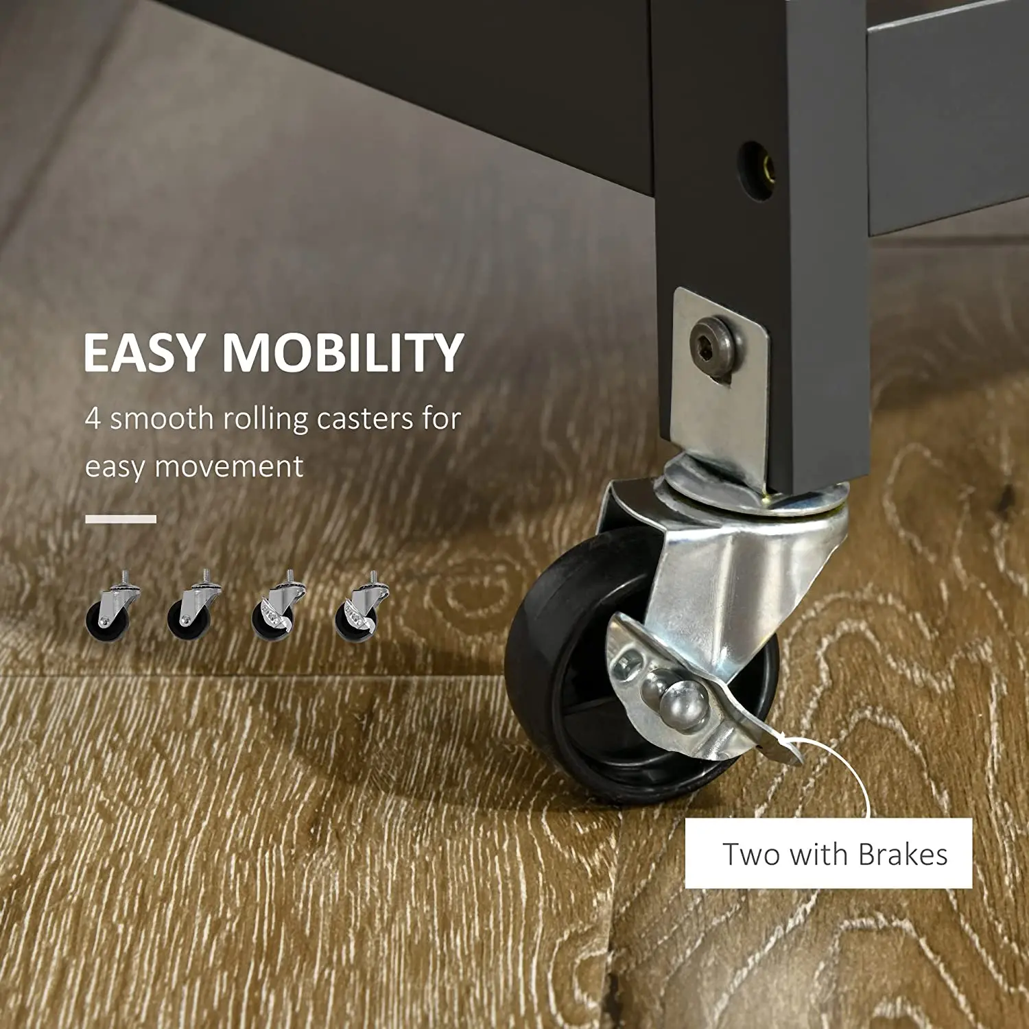 Black Kitchen Trolley Economical Wooden Dining Car Living Room Furniture Modern Wood PB Iron MDF Furniture