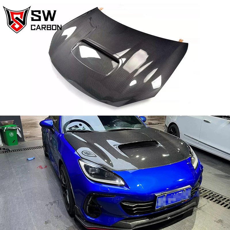 Carbon Fiber WRC Style Hood for Subaru BRZ ZD8 GR86 ZN8 Front Engine Valve Cover Auto Parts Performance Kit