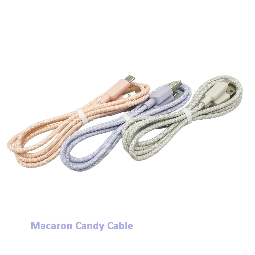 Factory Wholesale Macarons Colors Charging Data Cable For Type c Micro USB Android Phone For Mobile Phone Power Bank
