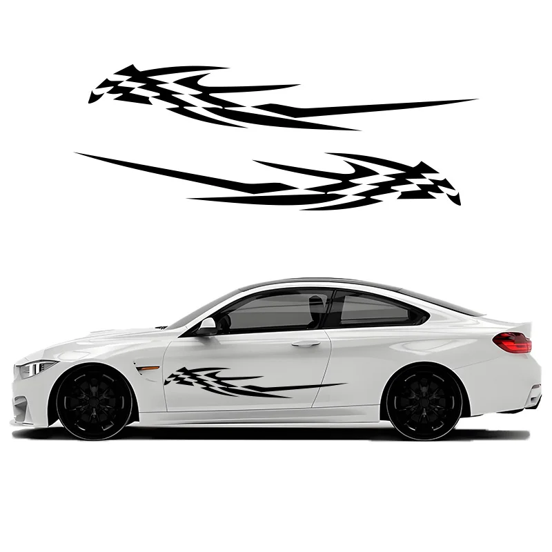 Роскошный милый Audi Kia Dacia Renault Lexus Ford Hyundai Mazda Mercedes автомобильные наклейки на боковую часть кузова графические Полосы Виниловые