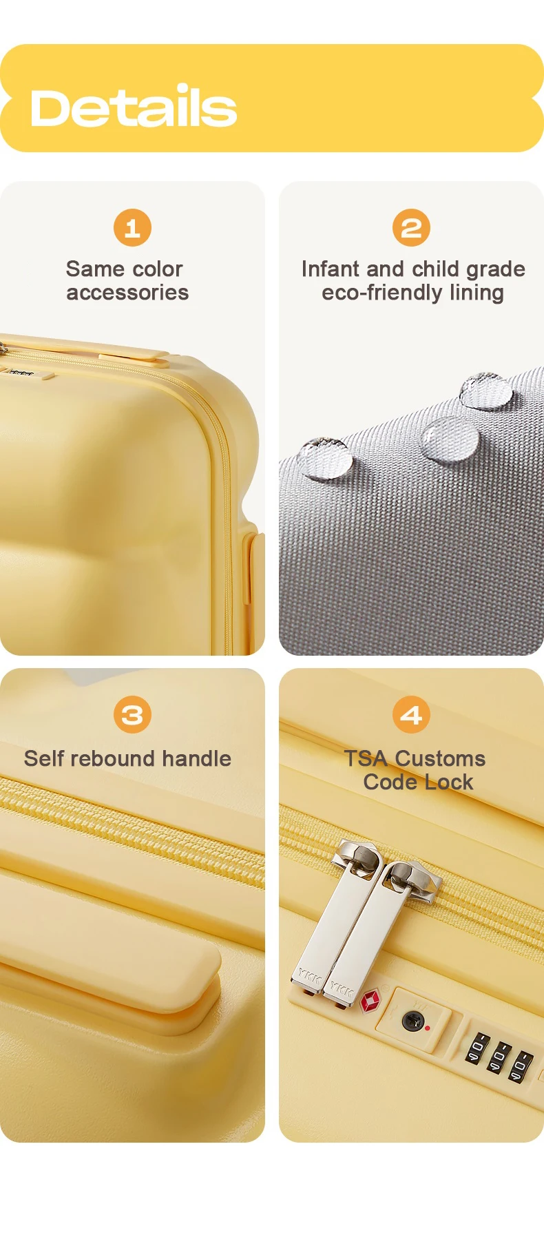 Aji Travel Valise Luggage Suitcase Bag Lightweight TSA Lock Fashion Stylish Smart Suitcases Carry On Luggage for kids