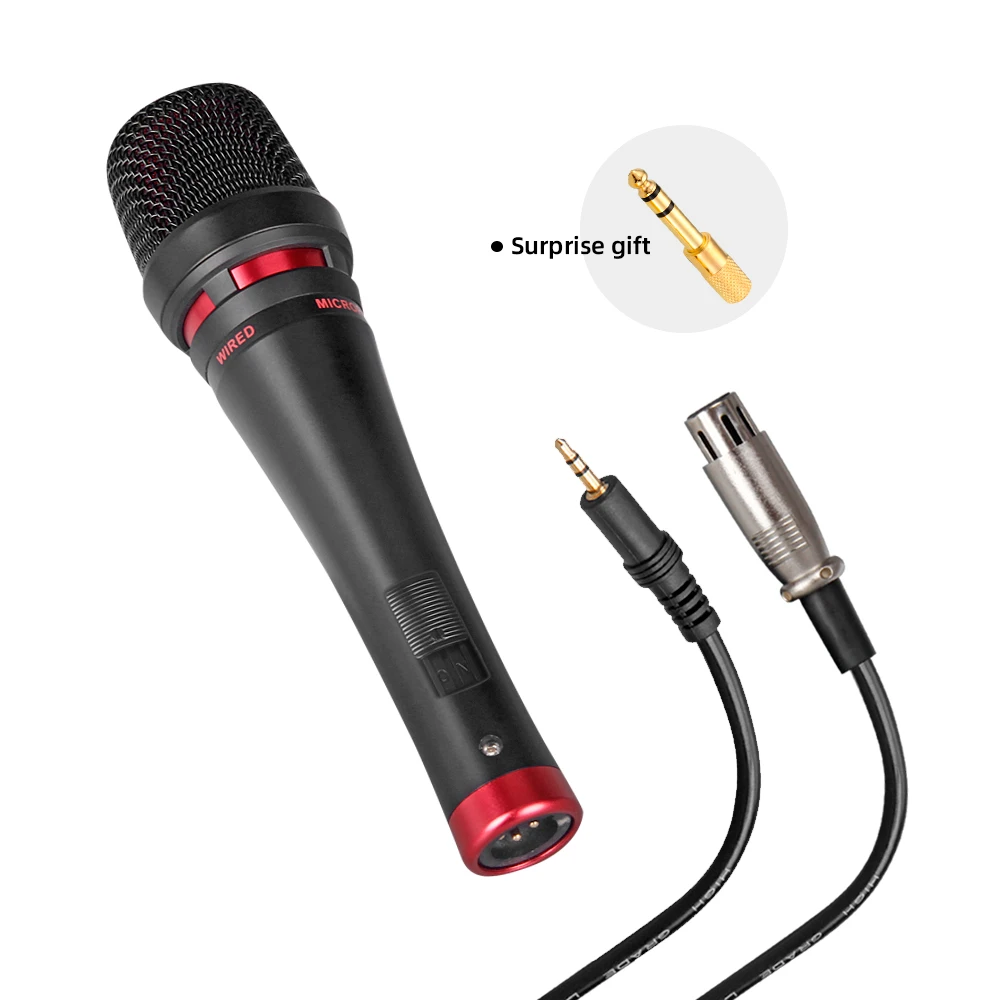 Wired Vocal Dynamic Microphone for High Quality Professional DJ Cardioid Mic Karaoke KTV Stage Show Church