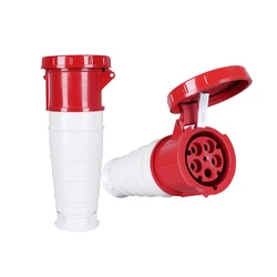125A 5 Pin Waterproof Female Industrial Socket 3P+N+E Cable Power Connector