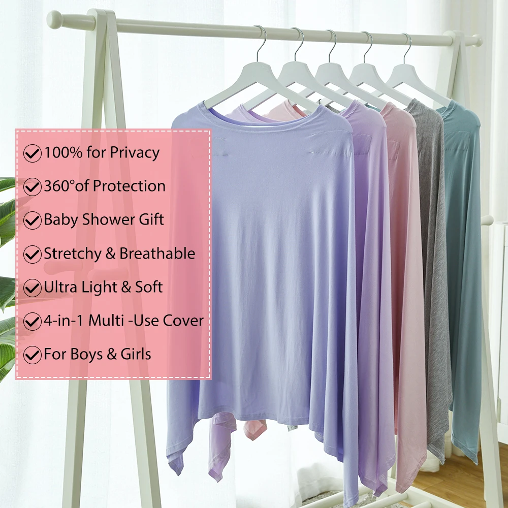 Ultra Soft Breastfeeding Cover Modal Elastic Baby Nursing Cover
