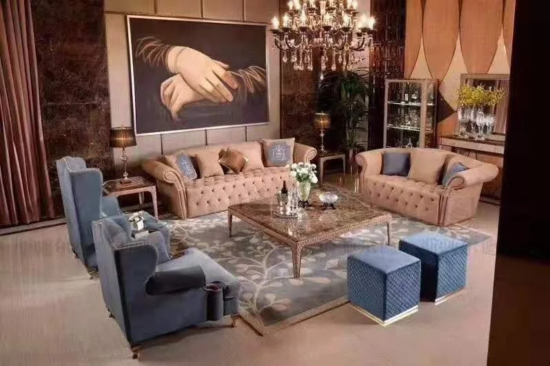 European high class  livingroom luxury sofa set