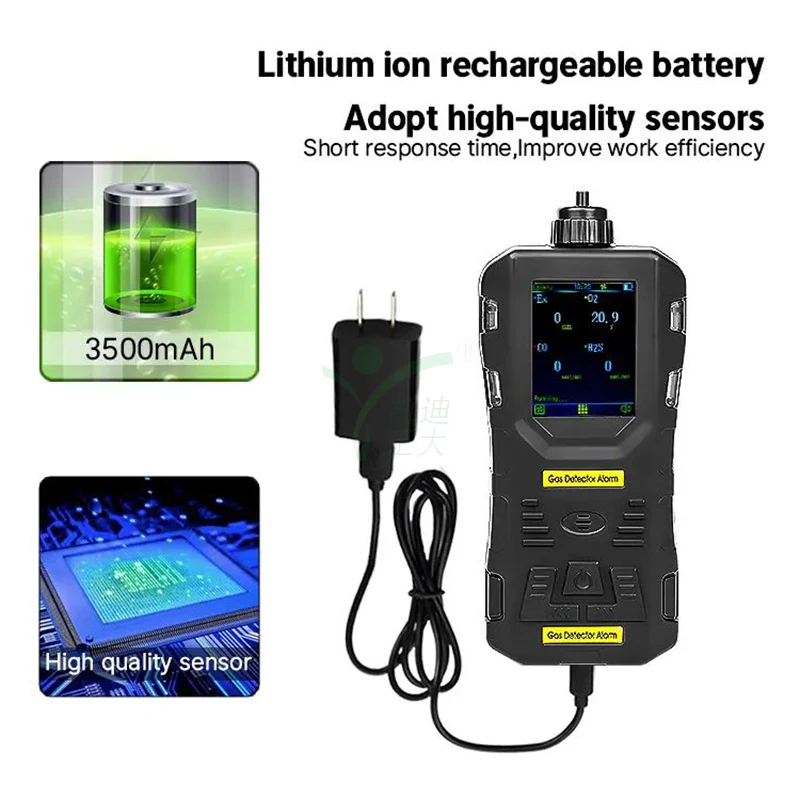 Low power consumption portable multi 5 gas analyzers automotive monitor