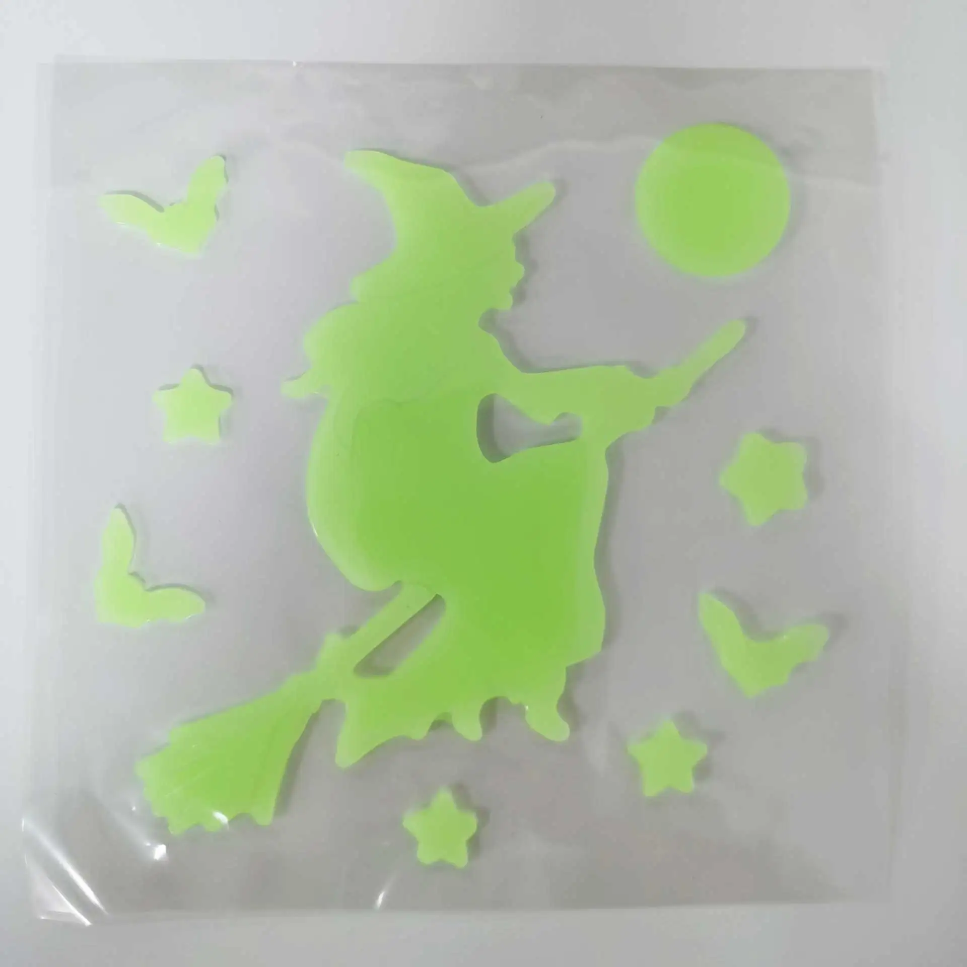 Halloween TPR Customized Window Clings decor stickers for glass window refrigerator door Glow Sticker Scary gel clings