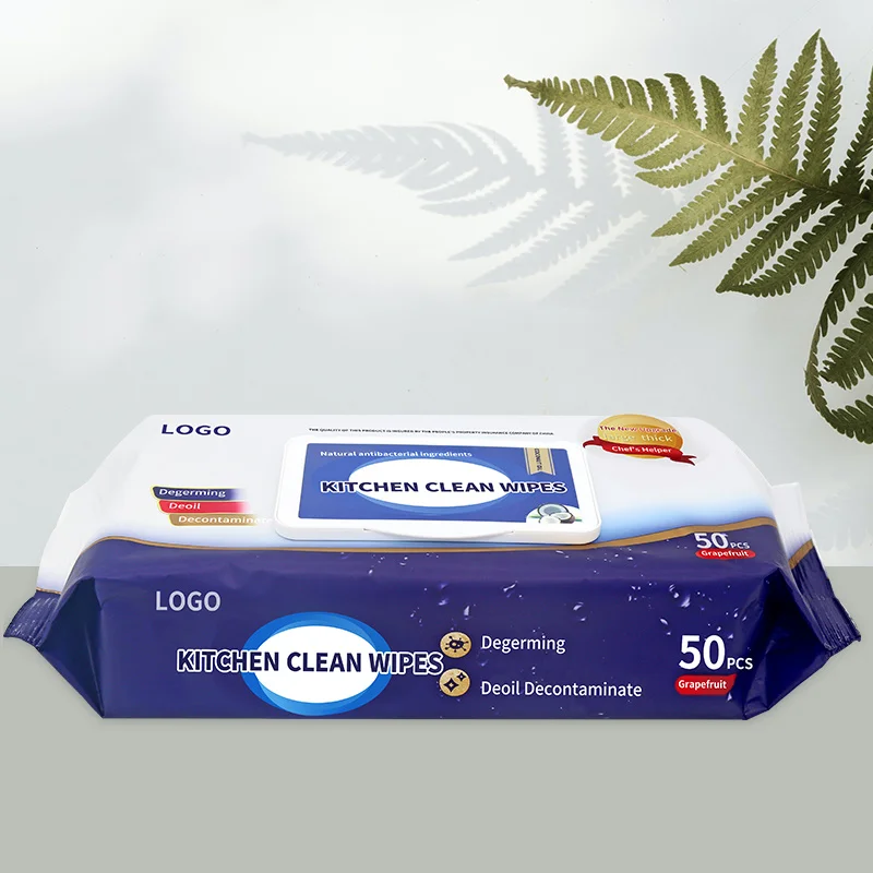 Hot Sale HUA YU Biodegradable Kitchen Wet wipe Environment Friendly Cleaning Wipes