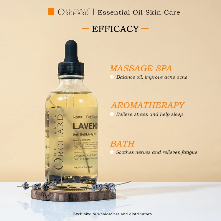 French Orchard 100% pure essential oil wholesale organic mosquito sleep aid repair acne fragrance face skin lavender oil