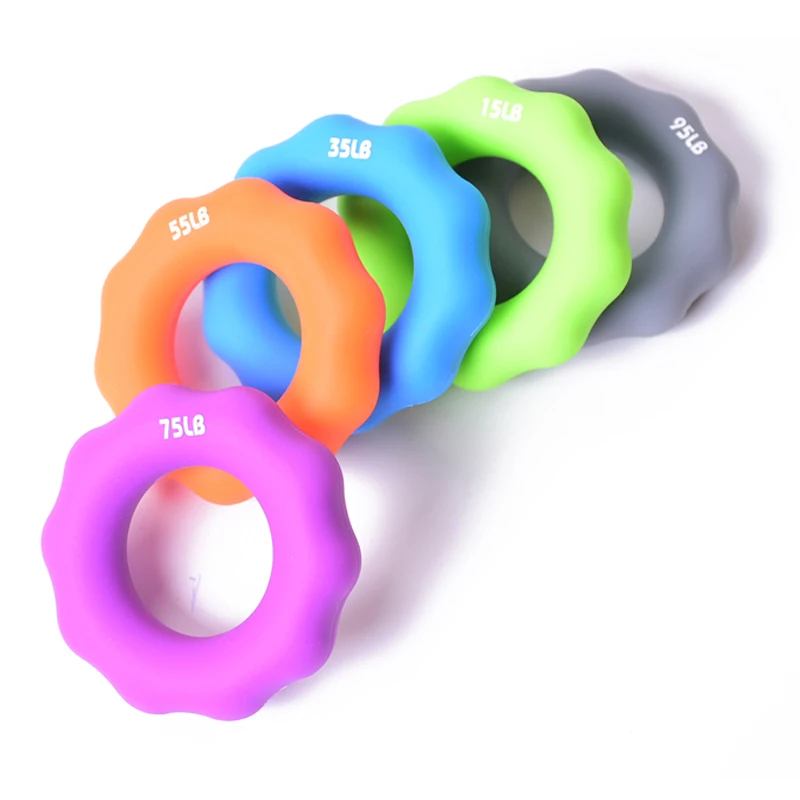 
Silicone hand grip forearm hand carpal expander muscle power training finger exerciser 