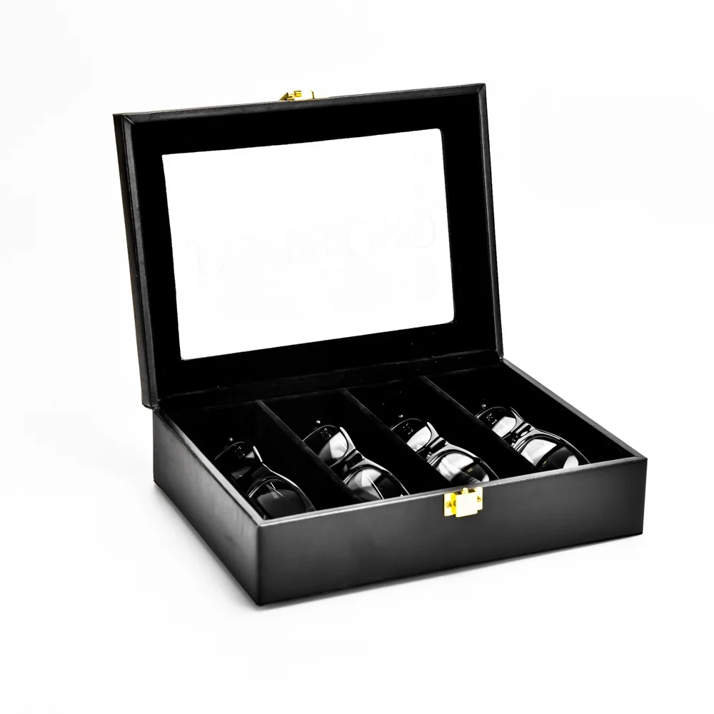 Hot selling Eyewear Display Case Leather Glasses Box Sunglasses case