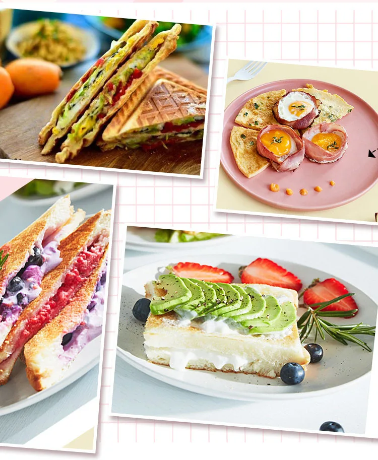 Waffle toast press toast breakfast machine home multi-functional double-sided heating sandwich machine