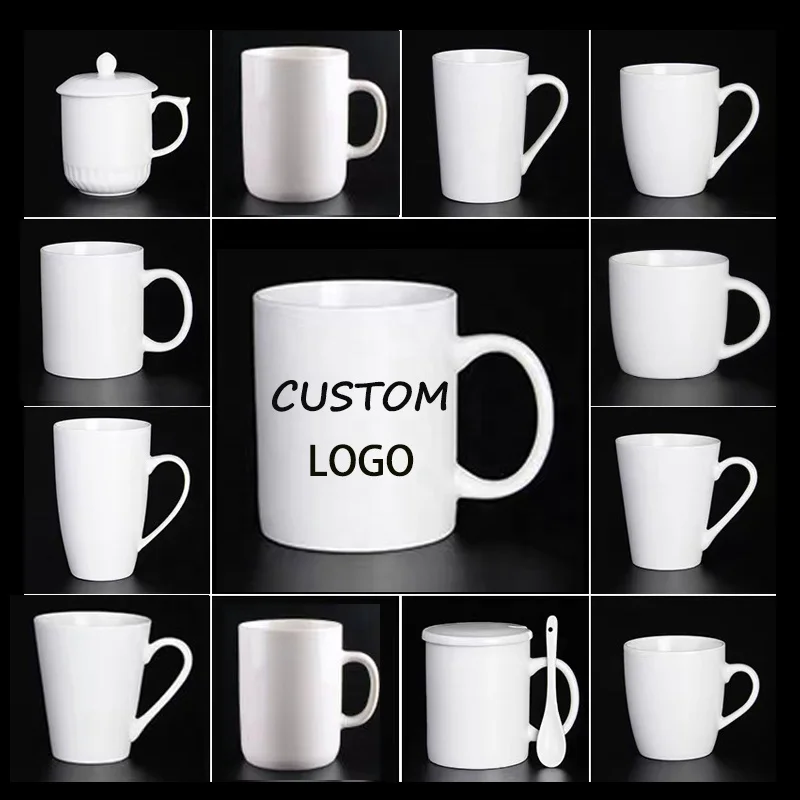 mug supplier 11 Oz Porcelain Plain White custom Logo Sublimation blank Ceramic Cup Tea Coffee Printed Mugs
