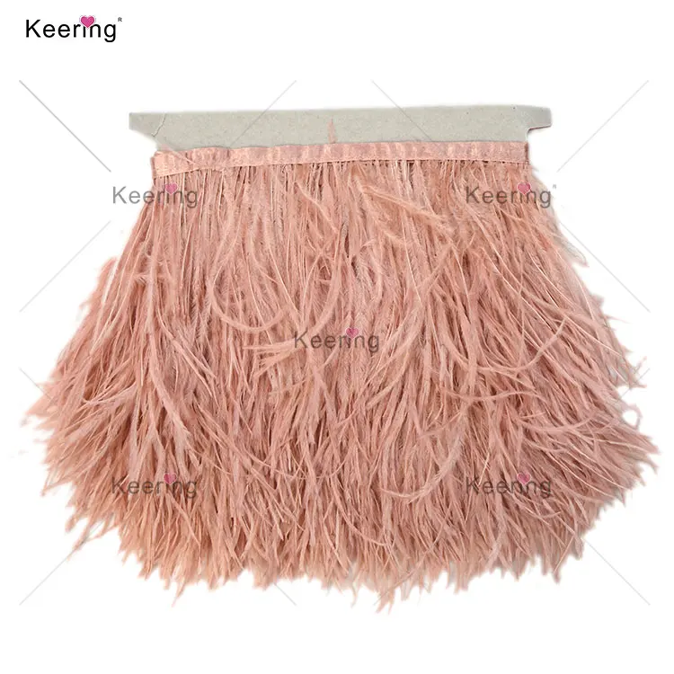 High quality real ostrich Feather trim for garment WFT-001