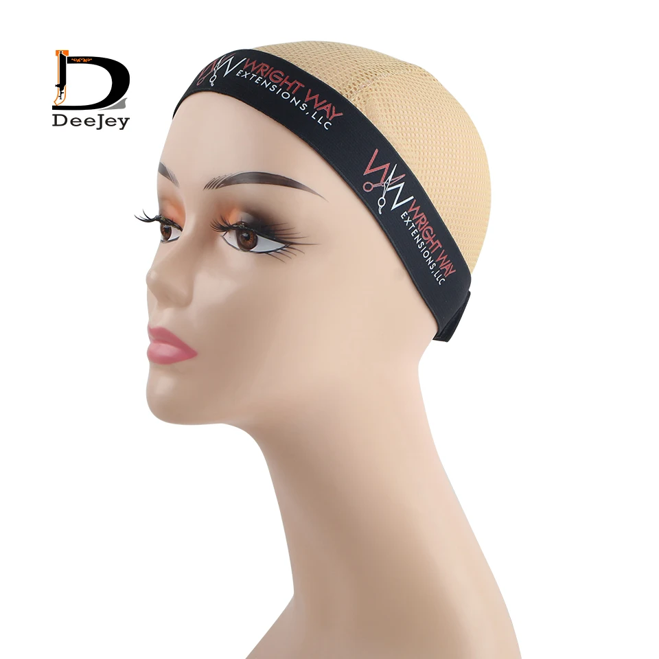 Custom All Over Logo Adjustable Printed Frontal Slayer Elastic Headband Lace Hair Melt Band for Wig