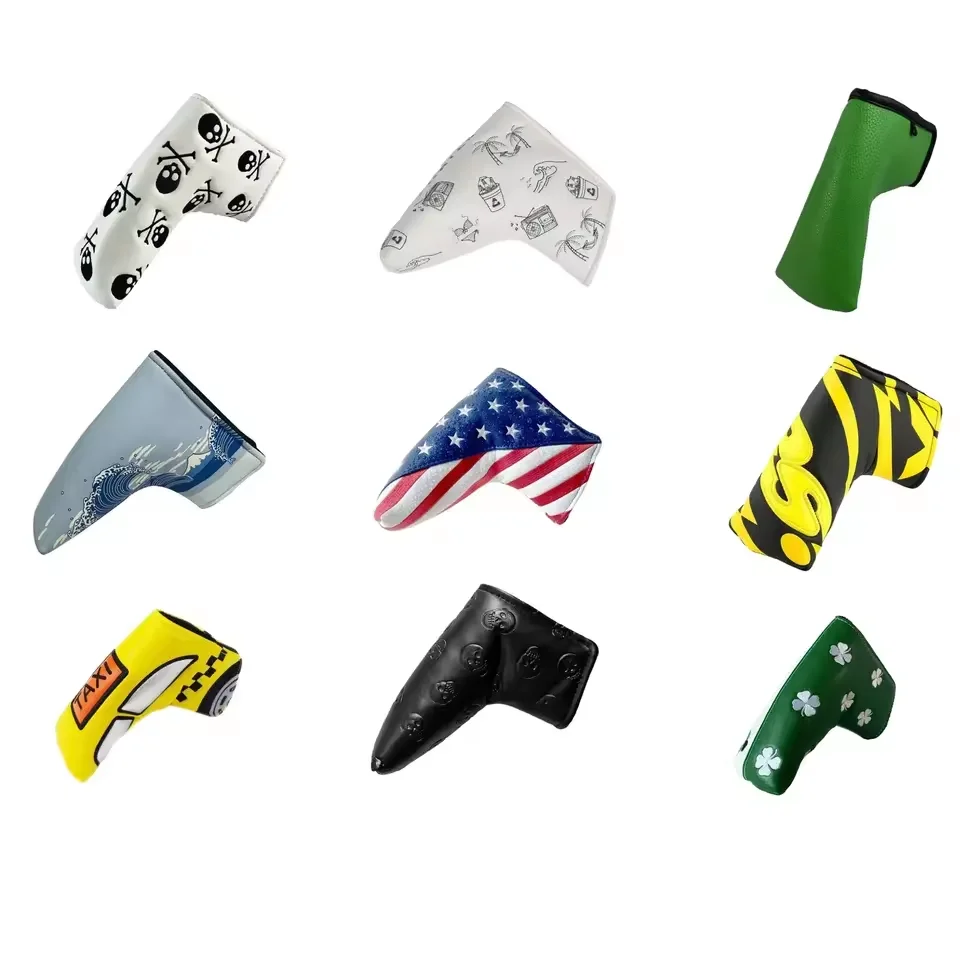 PRIMUS GOLF Hot Sale Leather Custom Golf Club Putter Cover Magnetic Closure Golf Blade Putter Headcover