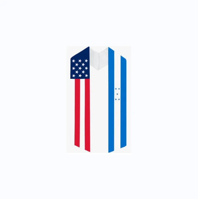 Высококачественный кушак Honduras флаг США выпускной страны для иностранных студентов