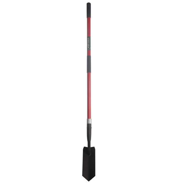 Trenching/Post hole shovel with long straight fiberglass handle