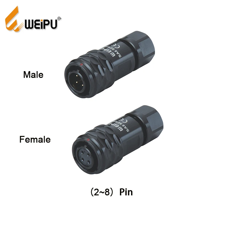 WEIPU SA810/P(S) 5A AC IP67 cable connector pin cable chinese connector connector 3 pin