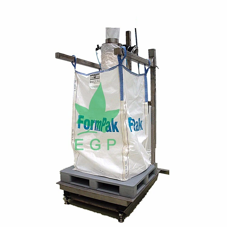 EGP 90x90x120 Jumbo Bag 1000kg PP Sand Bulk Big Bag 1 Ton Breathable Antistatic Fibc Bag Flat Bottom 1500kg Loading Tubular