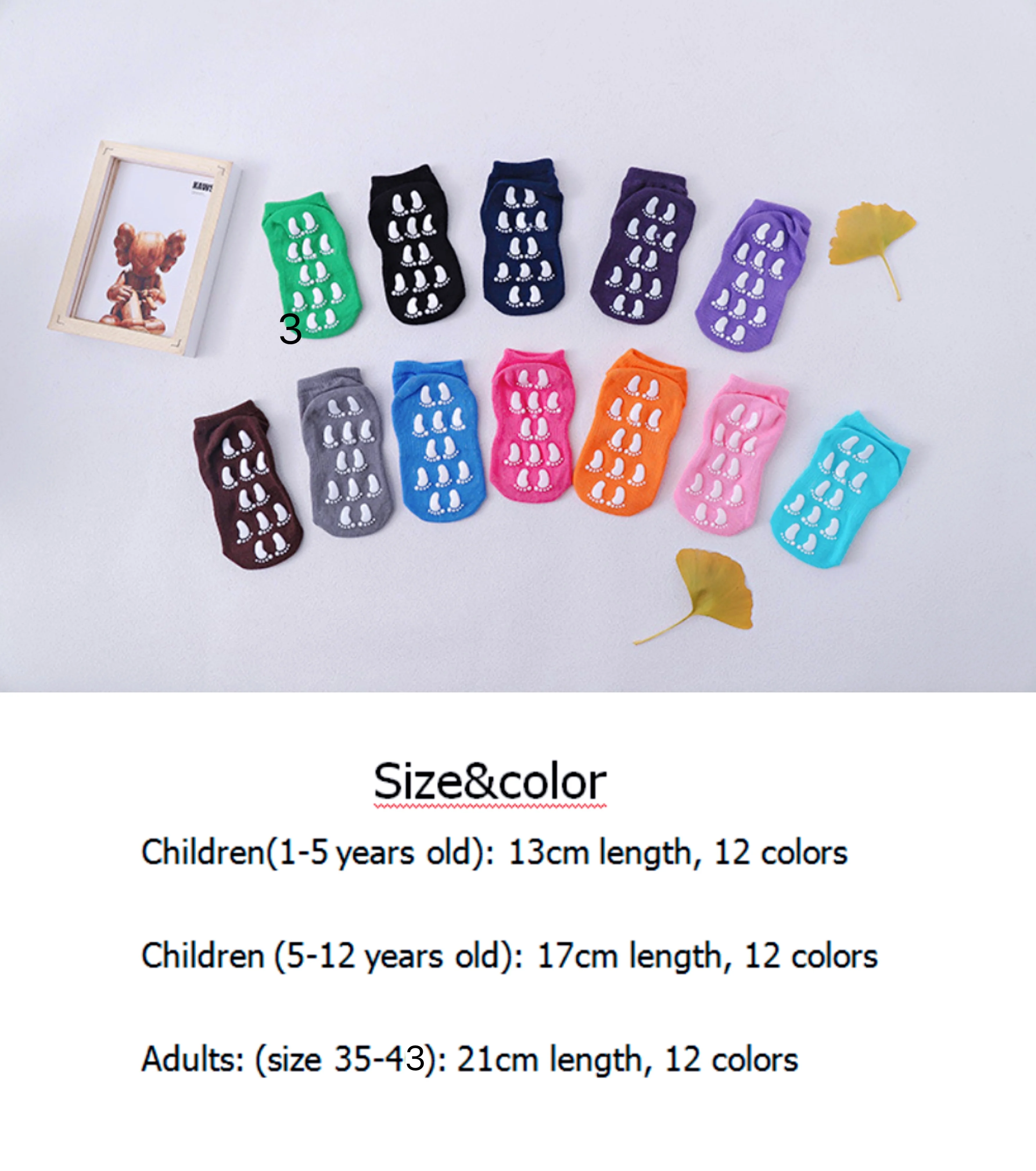 Custom Logo Cotton Trampoline sock Ankle Pilates Non Slip Yoga Socks