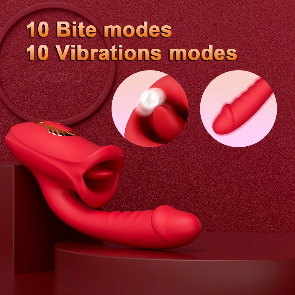 Factory Wholesale 2 in 1 Mouth Clitoris Vibrators Sex Toys for Women Female Masturbation G Spot Nipple Stimulator Vibration To