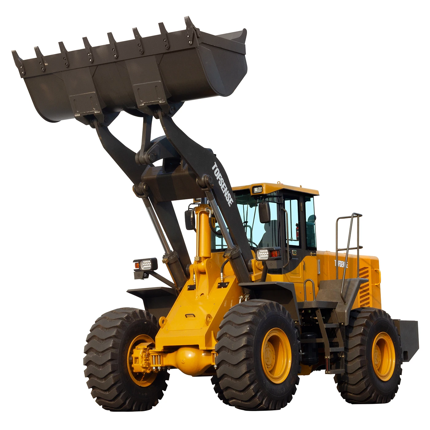 Small Diesel Hydraulic 5 Ton Backhoe Four Wheel Drive Multi Functional Loader for Construction