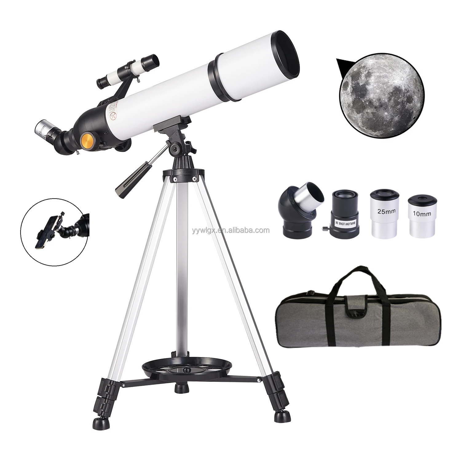 Telescope 70mm Aperture 500mm - Astronomical Portable Refracting Telescope Fully Multi-coated High Transmission Coatings