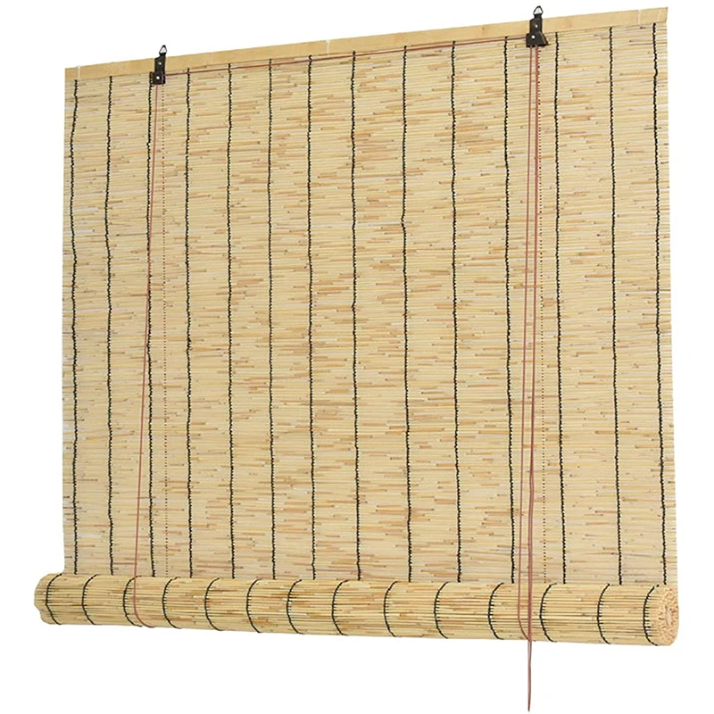 New Blind Curtain Design Straw Window Shade With Natural Plant