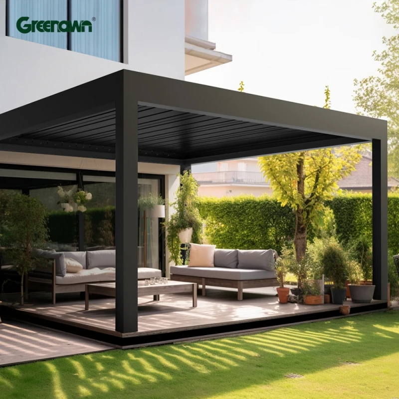 Modern Garden Aluminum Customized Louverd gazebo Electric Gazabo Aluminum Outdoor Pergola