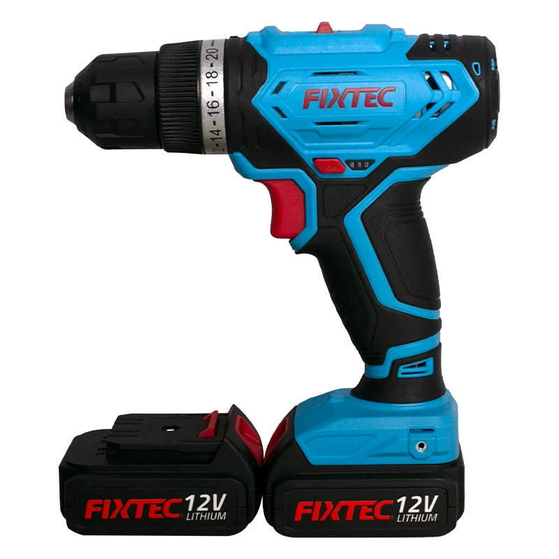 FIXTEC Portable Multifunctional Cordless Drill Kits Home Wireless Rechargeable Electric Screwdriver Set With 12V Lithium Battery