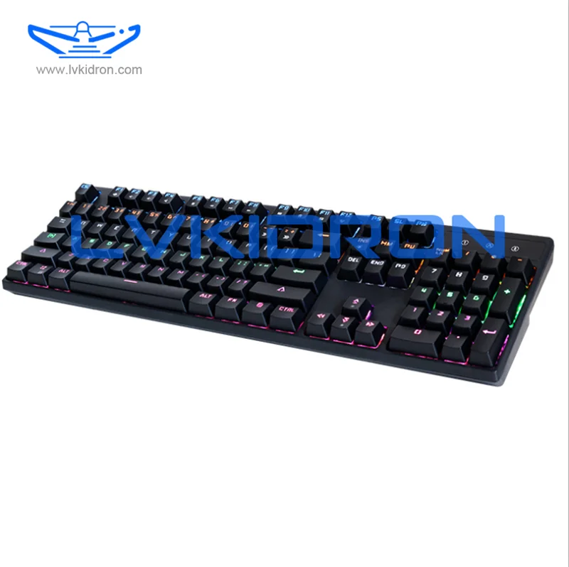 AK-400 игровая механическая клавиатура Проводная со светодиодной подсветкой; Цвет черный красный синий переключатель для компьютера ноутбука